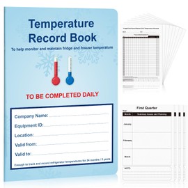 1 Pack Fridge Temperature Record Log Book A4 21x29.7cm Food and Fridge Temperature Recorder 32 Pages Food Hygiene Record Book for Health and Safety Restaurants Hotels Commercial Kitchens (1)