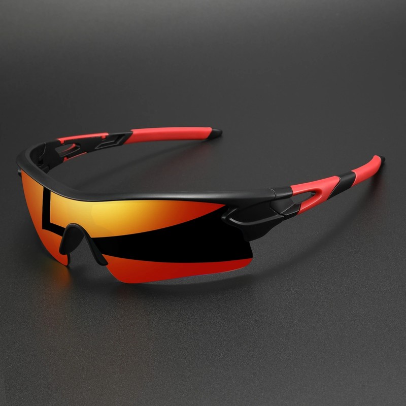 UV400 Polarized Sports Sunglasses for Cycling – Lightweight Wraparound Eyewear