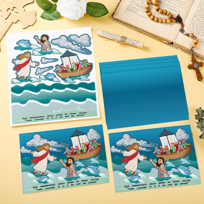 MotiMind 24 Set Jesus Walk on Water Scenes Craft Kit