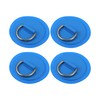 X AUTOHAUX 4pcs 11cm Blue D Ring Patch PVC Stainless