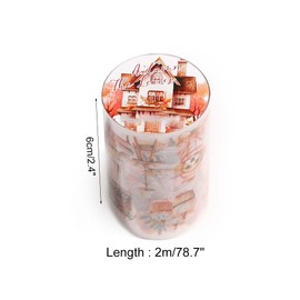 MiOYOOW Journaling Sticker Tapes, 6 Rolls PET Decorative Stickes, Flower Border & Landscapes, Cuttable Travel Memories Stickers for Journal Scrapbooking DIY Crafts