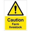 Caution Farm livestock (semi rigid pvc safety sign)