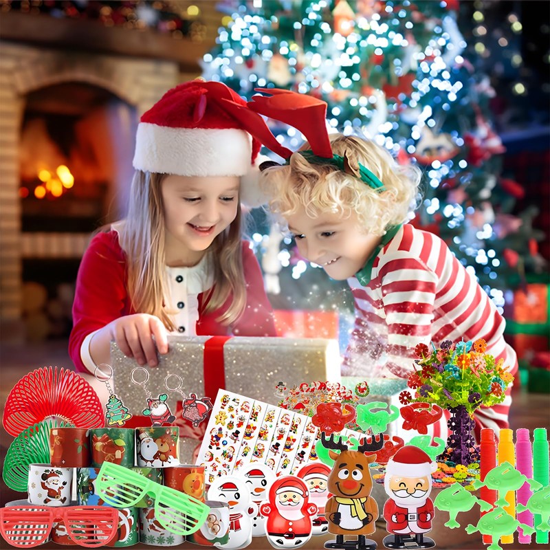 MOTYYA 175Pcs Christmas Party Favors, Toy Set, Pinata Stuffers, Carnival