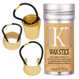 Kit Peinado 4 Piezas Juego de anillos de pelo grueso de metal cepillado expandible para coleta de caballo para mujeres y niñas Cera Fijadora Cabello Clean Look