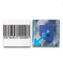 1000 Paper Security Labels 1.5 X 1.5 Inch Rf 8.2Mhz Barcode EAS Checkpoint Compatible EAS Loss Prevention by Sensornation