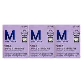 Doctor True Dr. True Premium Organic Milk Thistle 1000mg x 30 capsules (3) / 닥터트루 프리미엄 유기농 밀크씨슬 1000mg x 30캡슐 3개