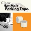 Clear Packaging Tape, Hot Melt Adhesive Tape Roll, Heavy Duty,