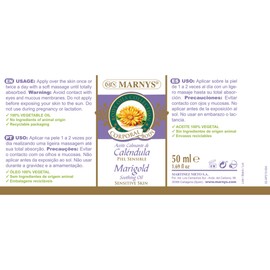 Marnys Marnys Body Oils Collection Calendula Body Soothing Oil 50ml 120g