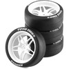 REDSPIDER 1:10 RC Drift Tires(4PCS) 12mm Hex RC Wheels and Tires Smooth Surface Rubber Tires Fit for 1/10 On-Road Drifting Car Traxxas HSP Tamiya HPI Kyosho (White)