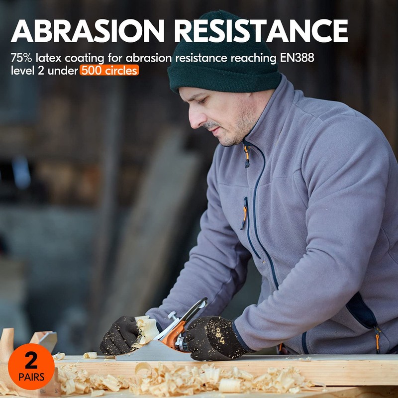 Vgo... 2 Pairs Winter Gloves, Safety Gloves for Cold Store