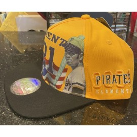 Premium Headwear Roberto Clemente 21 Yellow Baseball Cap Hat Gorra Puerto Rico PR Flag 3000 Hits