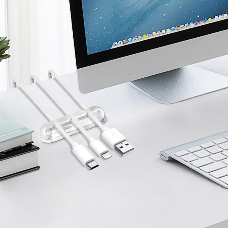 SOULWIT Cable Holder Clips, 3-Pack Cable Management Cord Organizer Clips