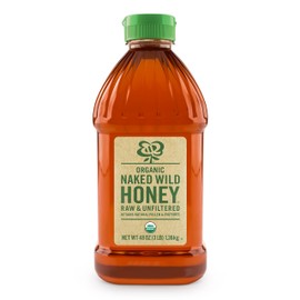 Naked Wild Honey, Organic Raw Unfiltered Wildflower Honey, 48 Ounce