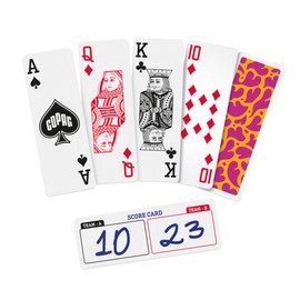 Copag Go Deck 100% Plastic Travel Playing Cards Regular Index (Hearts)