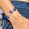 100 Pcs Polymer Clay Patriotic Beads, Red White and Blue