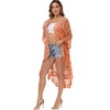 ANNA-KACI Women's Boho Lace Cardigan Floral Crochet Beach Cover Ups