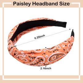 Ondder 6 Pack Bandana Headbands for Women Top Knot Headband Cute Head Bands for Women's Hair Turban Headband with Knot Hair Accessories for Women Girls