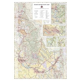 Benchmark Maps: Idaho Recreation Wall Map - 26 x 37 inches