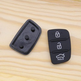 MAEZOE 2-Pack 3-Button Rubber Key Pads Key Fob Rubber Pad Replacement for Hyundai Sonata Santa Fe Sport 2013-2019 Keyless Entry Remote Control Flip Car Key Fob Button Cover Case