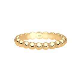Elli Women's Stacking Ring 925 Sterling Silver Gold, Year-round, None