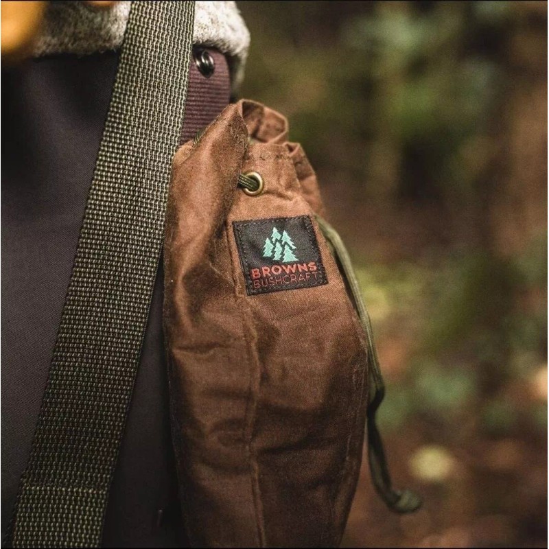 Browns Bushcraft Foraging Belt Pouch Waxed Canvas Belt Pouch