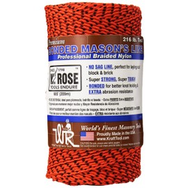 Kraft Tool RO686 Super Tough Bonded Braided Nylon Line Orange & Black - 685'