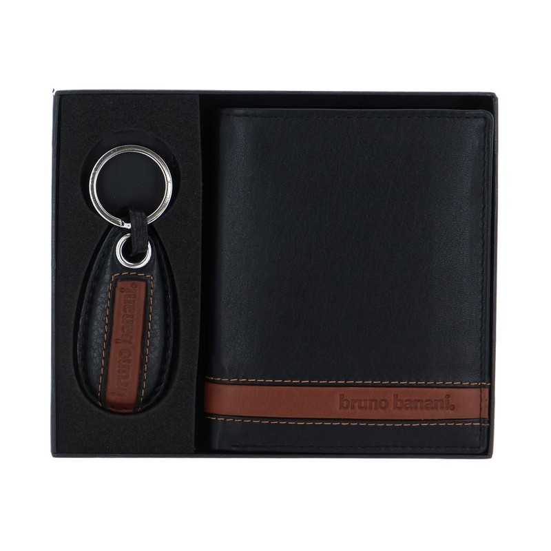 BRUNO BANANI mens moneybag purse wallet with keychain