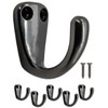Fuxxer Classic Coat Hooks, Towel Hooks, Iron Hooks, Anthracite, Black,