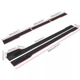 MTD For Toyota Corolla 2020-2021 SE XSE LE XLE Side Skirt Winglet Lip Red Style