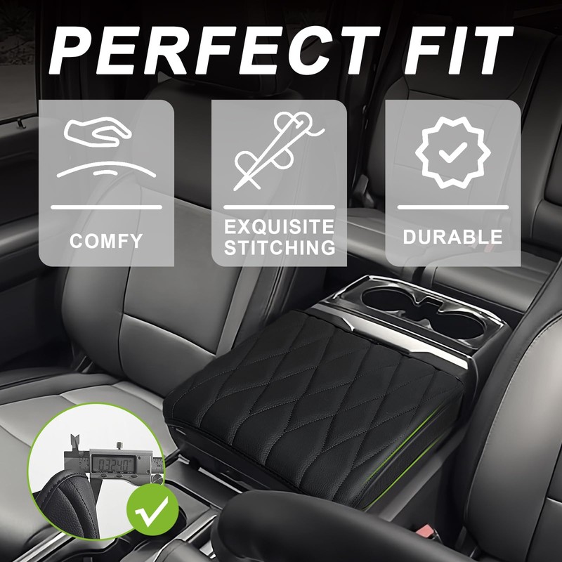 Muslogy Center Console Armrest Cover Compatible with Ford F-150 F150
