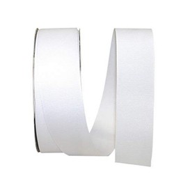 Reliant Ribbon Grosgrain Texture Ribbon, 1-1/2 Inch X 50 Yards, White