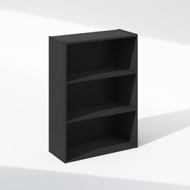 Furinno Simple Open Shelf, Bookcases, 3-Tier, Americano
