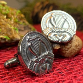 Unbranded Irish Claddagh & Harp Cuff Links