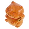 ABOOFAN Solid Wood Luck Cat Figurine Hand Carved Waving Arm