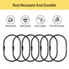 Pack of 24 Shower Curtain Rings Oval Rustproof Shower Curtain