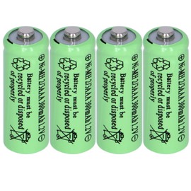 Yibatopow 4 Packs Ni-MH 2/3AAA 1.2v 300 mah Rechargeable Batteries Button Top 3 A Battery for Solar Lights,Outdoor Solar Garden Art Light Battery(They are not AAA Size Batteries)