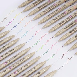 Attom Tech Art [24 Colors] 05 Micro, Fineliner Pen Set Ink, Fine Point Pen,Multi-liner, Sketching, Anime,Artist Illustrating/Technical Drawing, Office Documents…