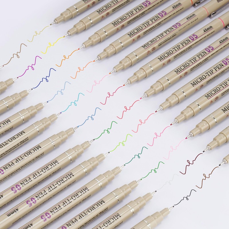 Attom Tech Art [24 Colors] 05 Micro, Fineliner Pen Set