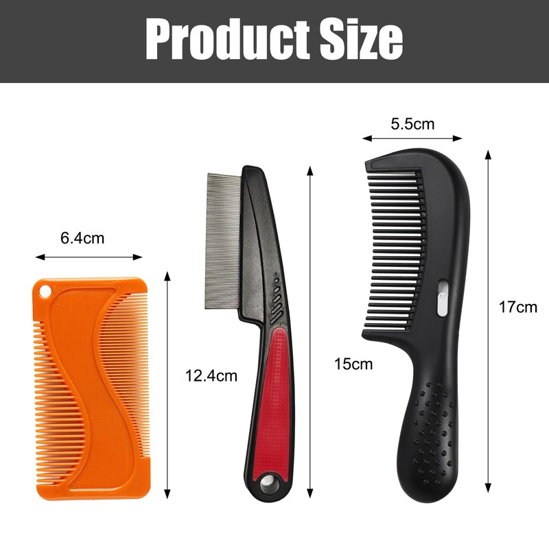 ExcellaElite Scalp Comb for Dandruff Removal 3 Pcs Scalp Sweep