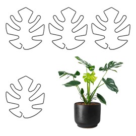 4 PCS Monstera Plant Support, Plant Support Stakes for Indoor Plants Plant Stem Support Metal Monstera Plant Stabilizer Holder Plant Clips for Climbing Plants Support for Thriving Growth