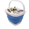 SAMMART 10L (2.6 gallon) Collapsible Rectangular Handy Basket/Bucket (1, Blue)