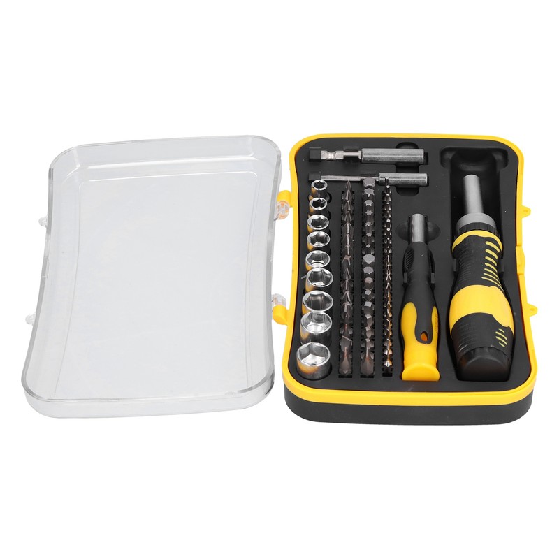 65Pcs Screwdriver Set Chrome Vanadium Steel SK‑1156 Ratcheting Electronics Repair