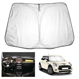 YEE PIN Parasol Car Compatible with 2015-2022 Mini Cooper F55/F56, Foldable Car Sun Shade Windscreen UV Dust Protection Reflective Sun Visor