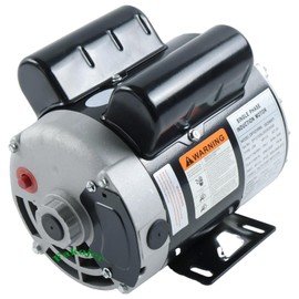 Fakojer 1.5 HP 3450 RPM Single Phase Electric Motor 1.88" Shaft Length 56 Frame 5/8" Keyed Shaft 115/230V Air Compressor Motor