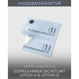 Augenmanufaktur Eyelash Lifting Lotion Double Chamber Sachets Lotion #1 and #2 10 Pieces Each 1 ml – Makes Eyelashes Malleable and Fixes Them