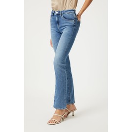 Mavi Women's Kendra High Rise Straight Boyfriend Jeans for Women - Premium Stretch Denim Jeans - Comfortable& Stylish Womens Jeans - Machine Washable - Blue - 34W x 32L