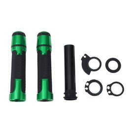 Partuto 7/8" 22mm 15/16" 24mm Motorcycle Hand Grips Cover Kit Aluminum Alloy Rubber Handlebar Cover for Motorcycle Scooter Bicycle ATV Black Green 1 Set