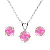 B. BRILLIANT Jewelry Sets for Women Pink Opal Necklace and