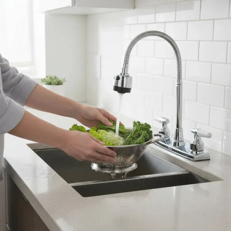 Llave MEZCLADORA GEENARY Para Mesa CROMADA Cuello Flexible Cocina