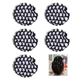 TSUOUKL 5 Stück,Net for Hair,Haarnetze Frisuren,Haarnetz Hair Net,Haarnetze,Dutt Netz Haarnetz,Ballet Bun Net,Kristall Haarnetz,Ballet Hair Net,Dutt Ballett Mädchen,Dutt Glitzer,Duttnetze